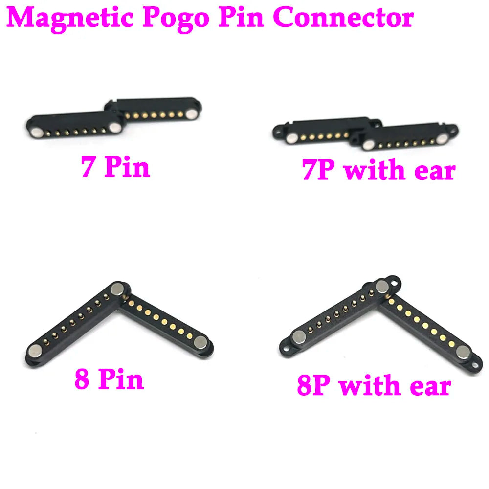 2P 3P 4P 5P 7P 8Pin DC Magnetic Pogo Pin Connector Pogopin Male Female 2A Waterproof High Current Spring Loaded Power Socket