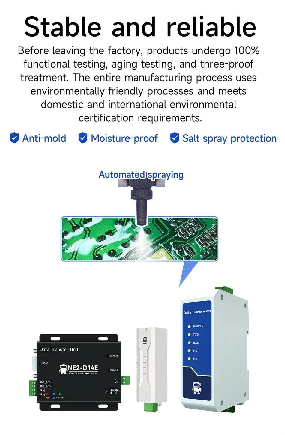 RS485 to Ethernet Serial Server COJXU NE2 Series MQTT IOT Communication DC 8-28V ModBus Gateway TCP/IP to RTU