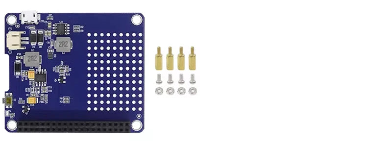 Raspberry Pi 4 / PI5 UPS Uninterruptible Power Supply HAT Lithium Battery Module RPi-UPS-H