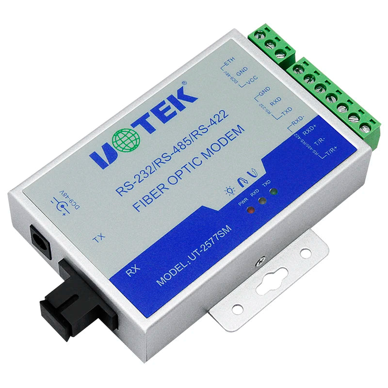 UOTEK Fiber Transceiver RS232 RS485 RS422 20KM SC Port RS-232 RS-485 RS-422 to Fibre-optical Converter UT-2577SM UT-2578SM