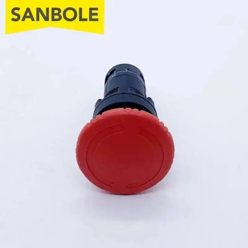 5pcs Plastic Red Mushroom Head Emergency Stop Push Button Switch Open Hole 22mm Silver Contact Round NO NC XB7-ES545 542