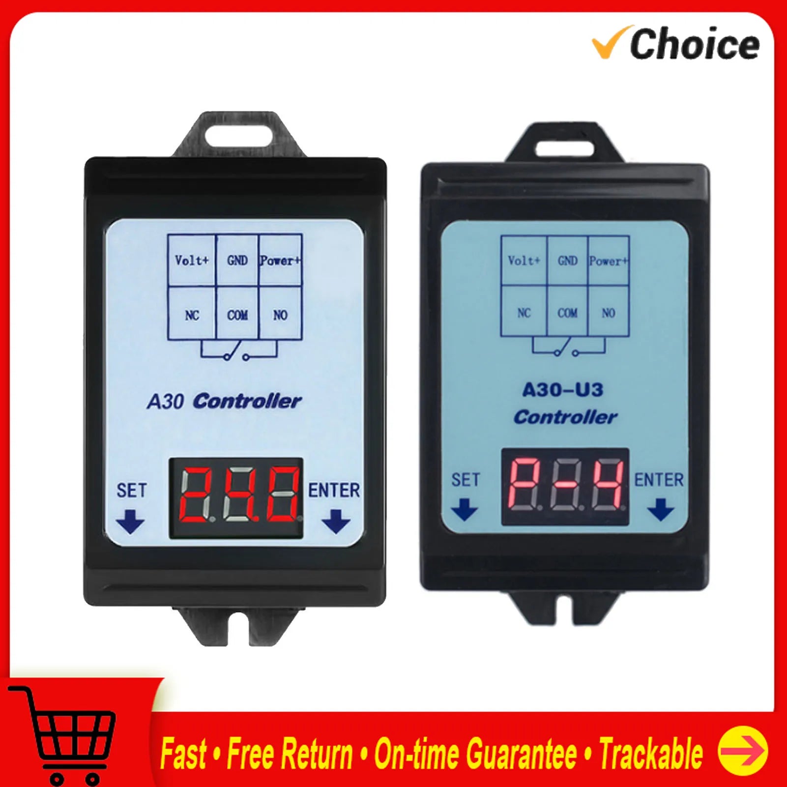 Relay Switch Controller DC 6~80V Voltage Detection Charging Discharge Monitor with Case Digital display DC voltage detection