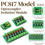 PC817 2/4/8 Channel Optocoupler Isolation Board Voltage Converter Adapter Module 3.6-30V Driver Photoelectric Isolated Module