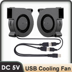 Gdstime 40mm 50mm DC 5V USB 60mm 70mm TV Box Cooling Fan 120mm 140mm Brushless AV Receiver Cooler w 2 in 1 USB Controller Cable