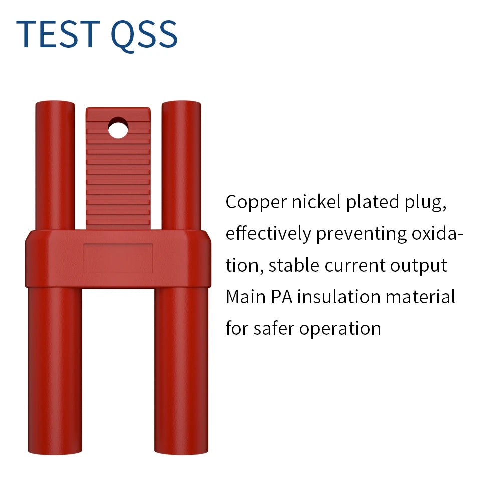 QSS 4mm Fully Enclosed Stackable Banana Plug Short-Circuit 19mm Spacing Electronic Component for Electronics