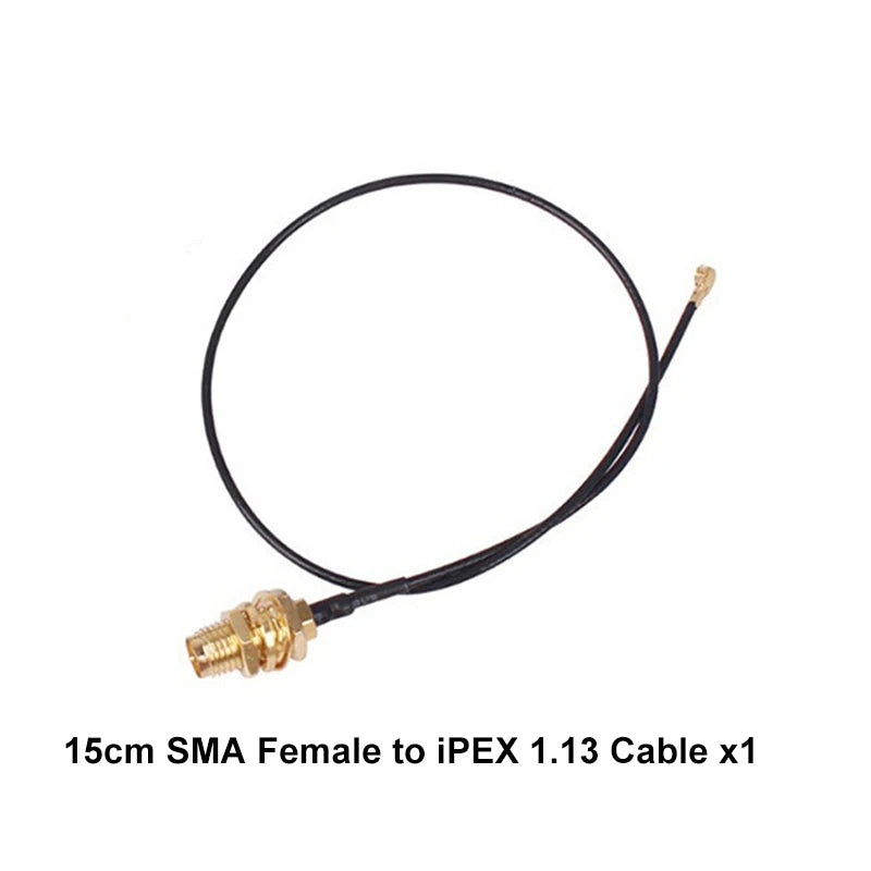 1Pcs 2.4G WiFi Antenna 3dBi Foldable Antena 2.4GHz SMA Male for Wireless Router + PCI U.FL IPX to SMA Female 1.13 Pigtail Cable