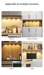 LED Cabinet Night Light Motion Sensor Wireless Ultra Thin Under Cabinet Lamp For Kitchen Bedroom Wardrobe Indoor Lighting