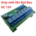 DC 12V 24V 8 Isolated Input & 8 Output DIN35 C45 Rail Box UART RS485 Relay Module Modbus RTU Control Switch Board