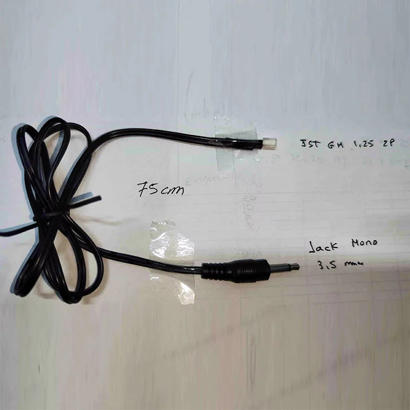 75cm 3.5MM JACK 3.5 MM JACK JST GH 1.25 2P GH1.25 wire loom Cable Assembly Wire Harness