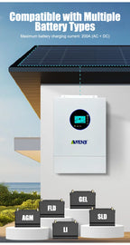 ANENJI Split Phase 12KW 48V Hybrid Solar Inverter Parallel Inverter Pure Sine 120V 220V On Grid MPPT 200A Solar Charger PV 500V