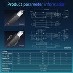 Mini Electric Linear Actuator 6V 12V 24V 150N-20N Push Rod with Rocker Switch & Bracket for Robot Cabinet Shutter Cosplay