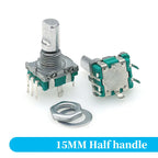 5PCS/LOT 20 Position 360 Degree Rotary Encoder EC11 w Push Button 5Pin Handle Long 15/20MM With A Built In Push Button Switch