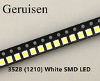 1210 white 3528 SMD LED bright white light-emitting diodes 5000-7000k 6-7lm 2000-2200mcd 2.8-3.6v 3528 Cool white 200PCS
