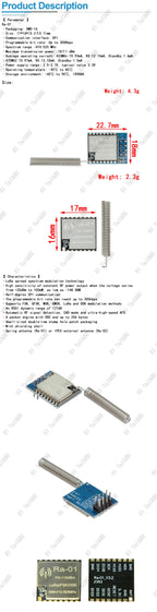 1~10PCS RA-01 RA-02 LoRa SX1278 433Mhz Wireless Spread Spectrum Transmission Module Most Distant 10KM For arduino