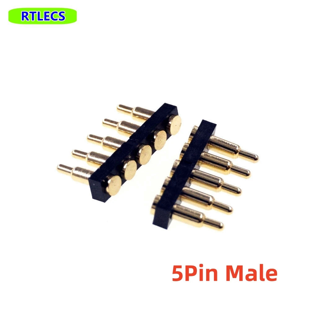 5 Pcs SMD Spring Loaded Pin Pogo Connector 2 3 4 5 6 7 8 10 Position Battery Contact 7.0mm Height 2.54 Grid Pad Modular Header