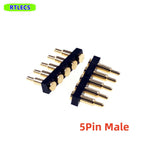 5 Pcs SMD Spring Loaded Pin Pogo Connector 2 3 4 5 6 7 8 10 Position Battery Contact 7.0mm Height 2.54 Grid Pad Modular Header