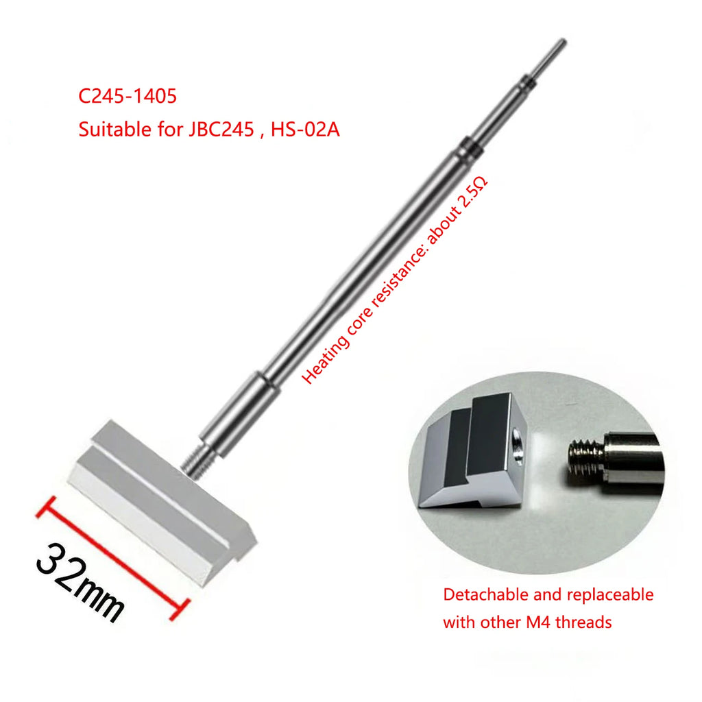 C245 Rapid Heating Soldering Iron Tip Copper Nickel Plated Spatula T1401-1406 Compatible with C245/T12/TS/T85/T65-M4 Threaded He