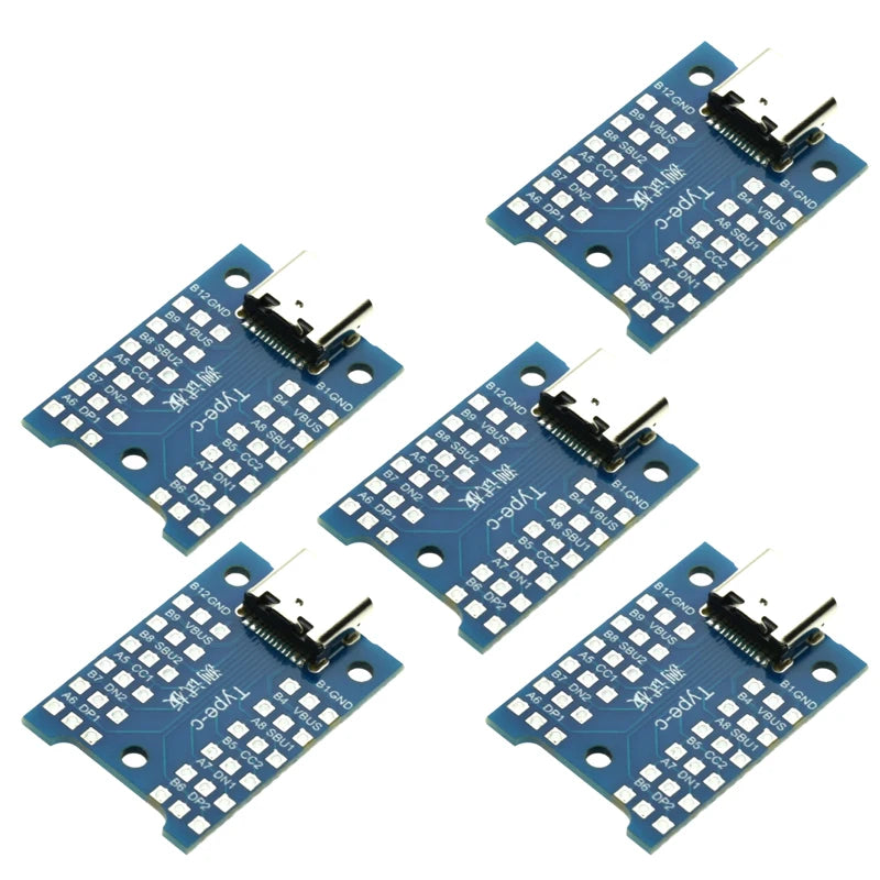 1-10pcs Type-C Breakout Board USB Interface USB Test Charging Board Type-C USB 3.1 Test PCB Board Adapter Connector