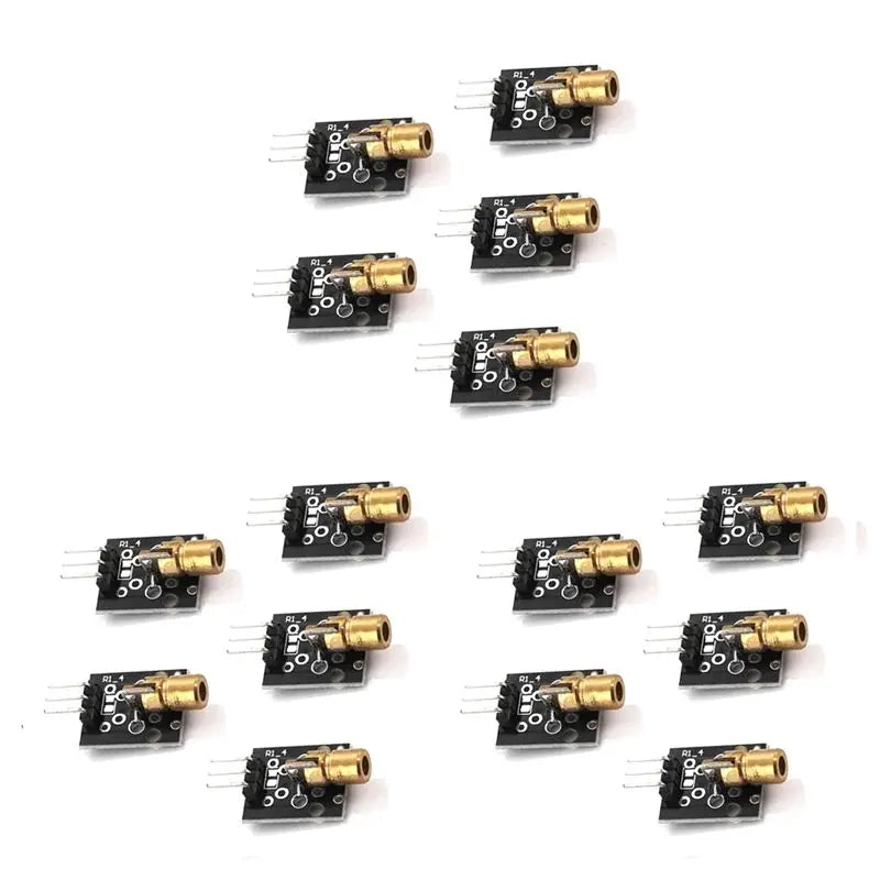 15Pcs KY-008 650Nm Laser Sensor Module 6Mm 5V Red Laser Dot Diode Copper Header For Arduino-A57M