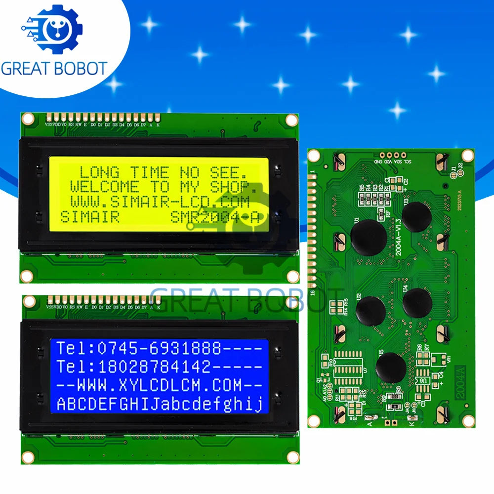 BS LCD2004+I2C 2004 20x4 2004A blue screen HD44780 Character LCD /w IIC/I2C Serial Interface Adapter Module For Arduino Module