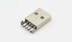 10pcs/lot USB 2.0 4Pin A Type Male Plug SMT Connector Black G49 for Data Transmission Charging