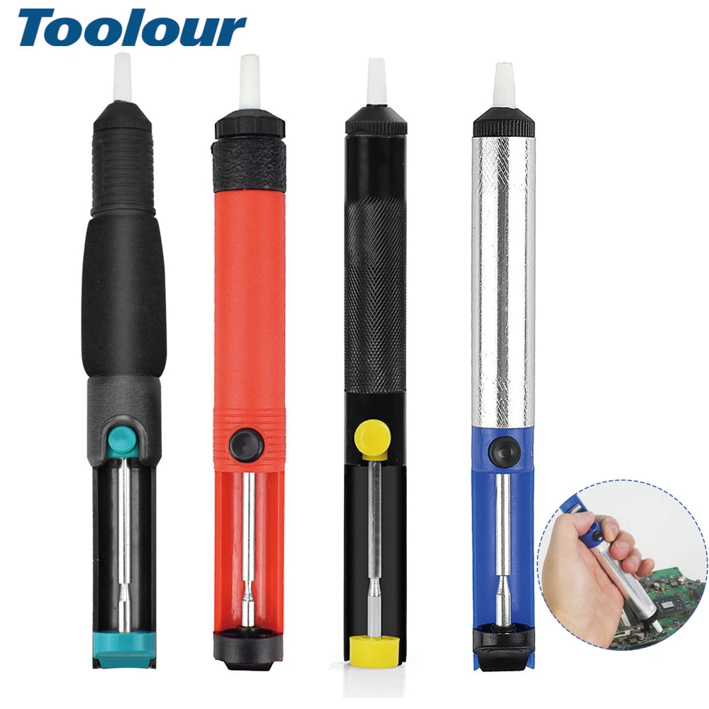 Toolour Solder Sucker Desoldering Vacuum Pump Solder Removal Tool Soldering Iron Auxiliary Tool Welding Accessories