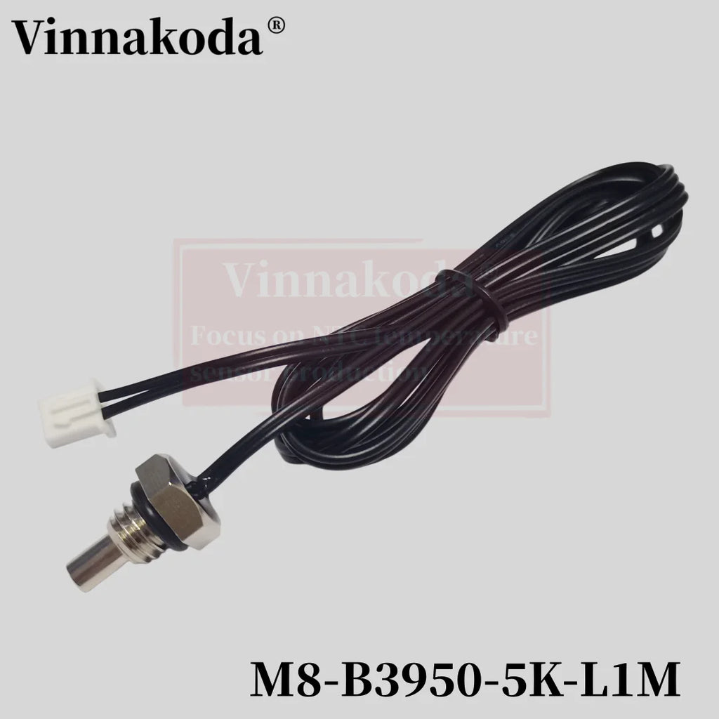 1/2/5PCS M8 Hexagonal Probe NTC Thermistor Temperature Sensor M8x1.25MM Thread B3950 5/10/15/20/50/100K L1M