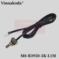 1/2/5PCS M8 Hexagonal Probe NTC Thermistor Temperature Sensor M8x1.25MM Thread B3950 5/10/15/20/50/100K L1M