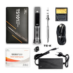Original TS101 Soldering Iron Adjustable Temperature Digital Solder Station 90W Mini TS100 TS 101 Upgrade With Tips