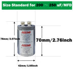 CD60 With Terminals AC Motor Starting Capacitor 125V 250V 50uF 150uF 200uF 250uF 800uF 1000uF 1200UF for Electrical Equipment