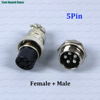 1/2/5Set GX20 Aviation Connector 2 3 4 5 6 7 8 9 10 12Pin Docking Aviation Male Female Plug Socket Waterproof Circular Connector
