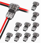5/10/15/20pcs Low Voltage Universal Compact Wire T Tap Connectors Toolless Wire Connectors Quick Splice Wire Wiring Connecto