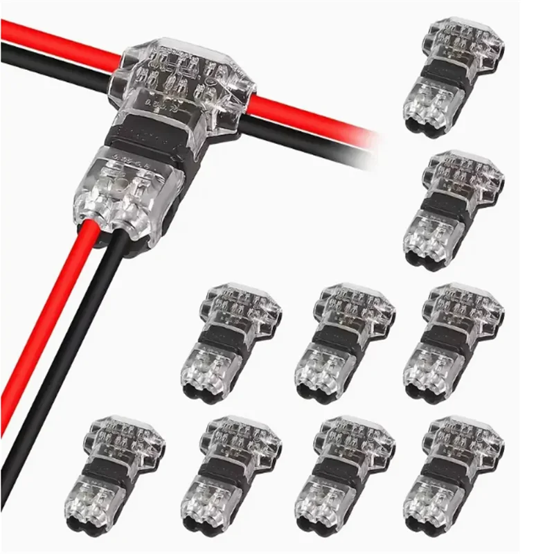 5/10/15/20pcs Low Voltage Universal Compact Wire T Tap Connectors Toolless Wire Connectors Quick Splice Wire Wiring Connecto