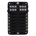 6/12 Way Blade Fuse 12-24V Car Boat Fuse Box Holder With Plastic Cover For Power Panel Board Camper RV Accessorie