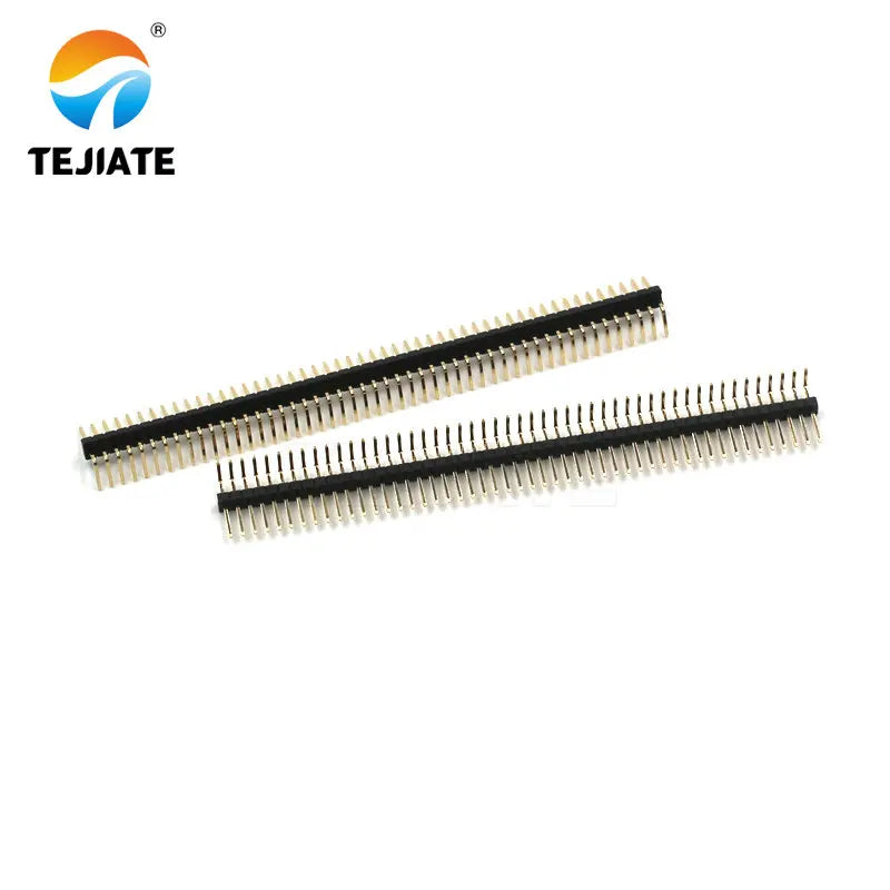 10PCS 1x50P 1.27MM Single Row Straight Pin/Bent Pin Gold Plated Row Female Header