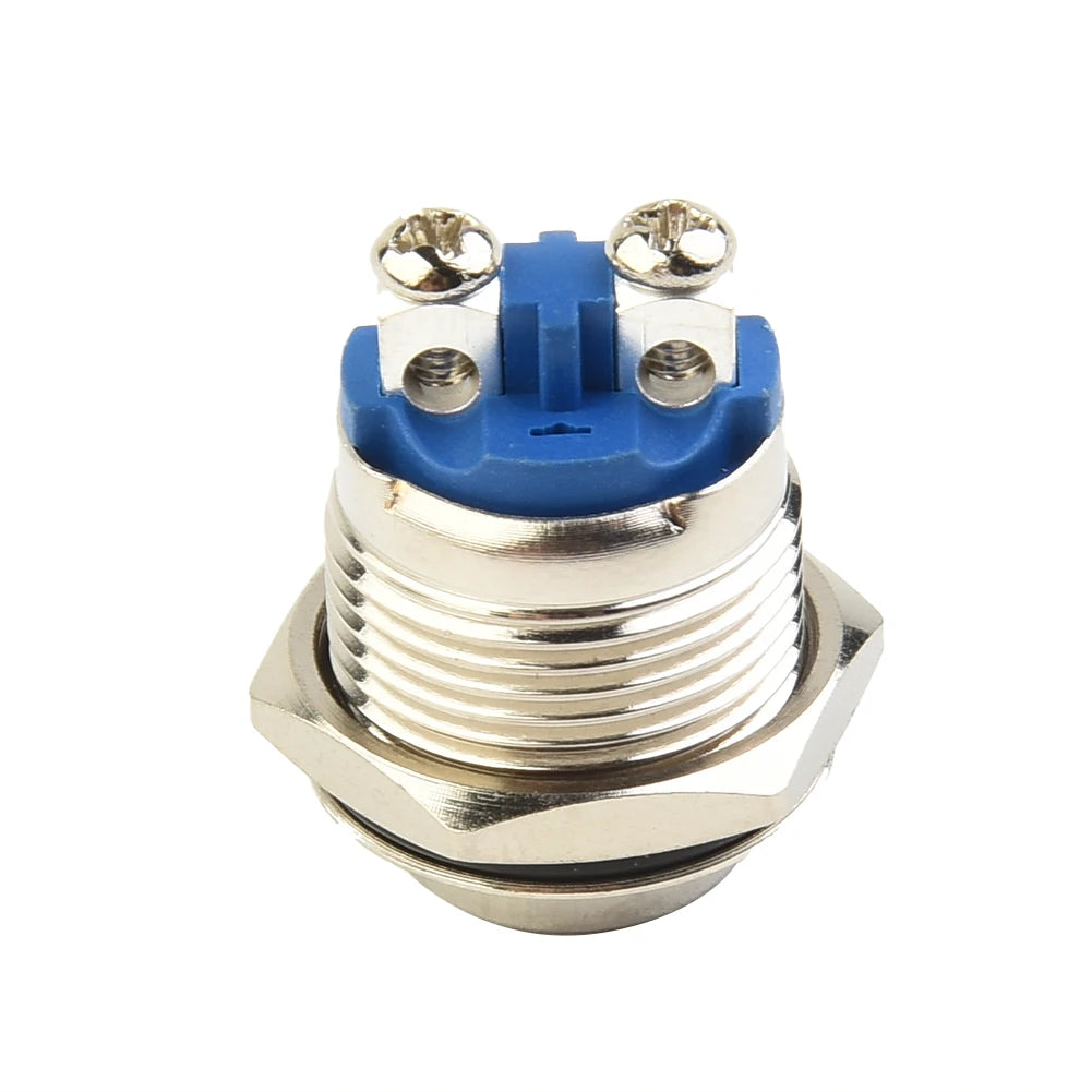 12V 16mm Metal Waterproof Push Button Momentary On Off Horn Switch Start Brass Durable And Practical Button Switch Hot Sale