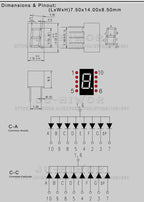 10pcs  0.36 Inch 10Pins 3161AS 3161BS 1 Bit Digit 7 Segment Red LED Digital Display Digitron Common Anode Cathode C-C C-A