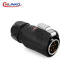 CNLINKO M24 Industrial Power & Signal Connector 2-24 Pin 25A 500V Waterproof IP68 Semi-Metal Solder Type Single-Hole Mount