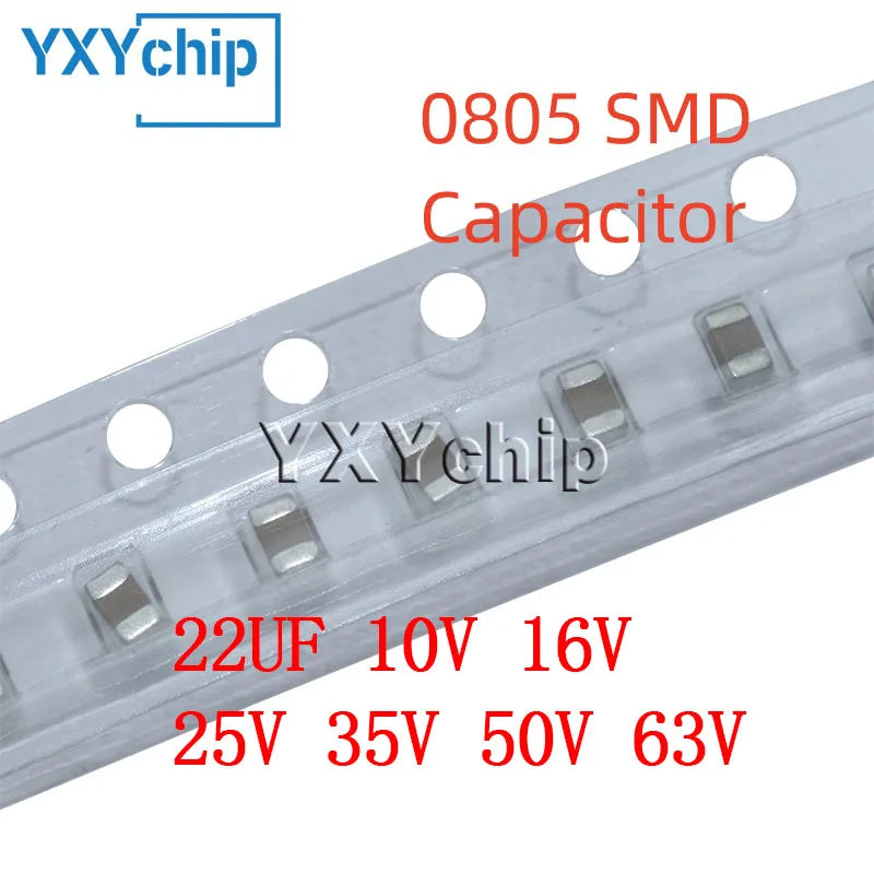 20PCS 0805 22UF 10V 16V 25V 35V 50V 63V 10% X7R X5R 226K SMD Chip Multilayer Ceramic Capacitor