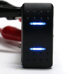 1X Rocker Switch 7Pin DPDT ON-OFF-ON 2 LED Rocker Switch Car Truck Marine Universal 12/24V Interior Car Controls Accessories