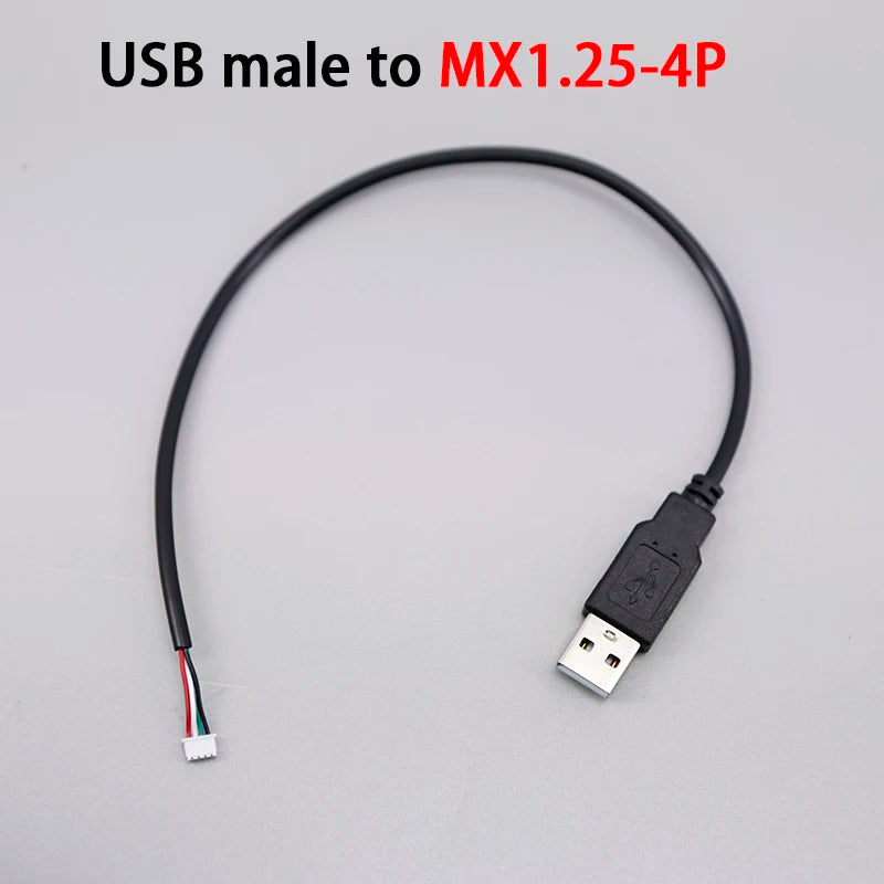 USB Male Female Terminal Data Line To Head JST 1.25/ZH1.5/PH2.0/XH2.54-4Pin Adapter Extension Touch Screen Cord