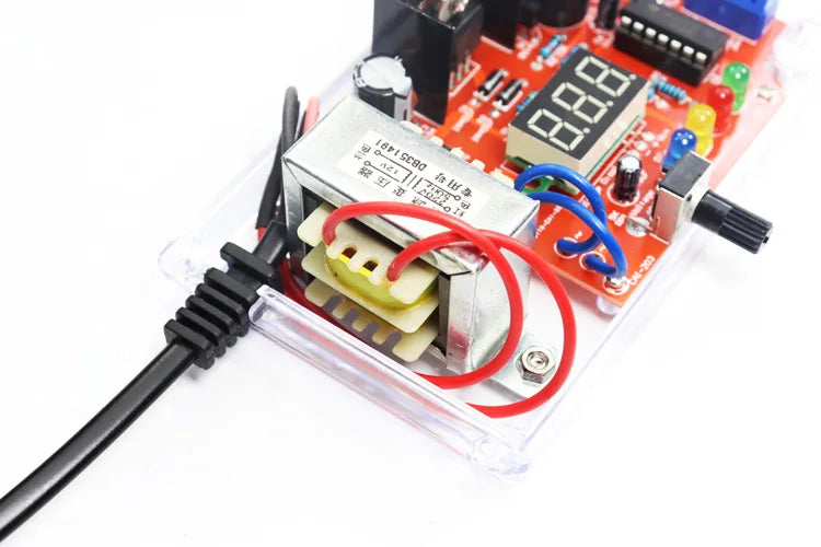 Electronic DIY LM317 Adjustable Voltage Regulated Kit DC Step-down Power Supply Making Parts With Case Soldering Assembly 220V