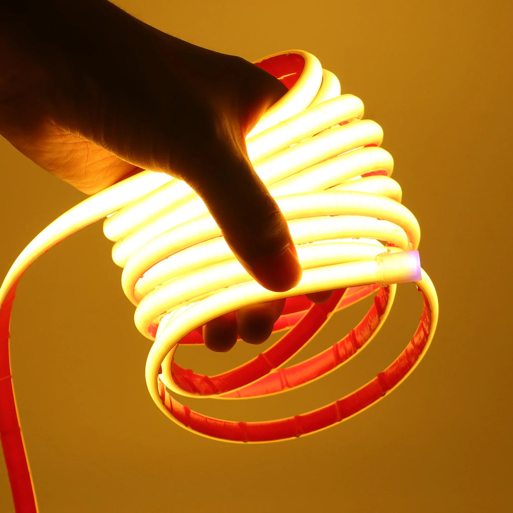 IP68 Waterproof COB LED Strip Light 12V 24V Flexible LED Neon Tape 320LEDs/m High Density Linear Light Outdoor Swimming Pool