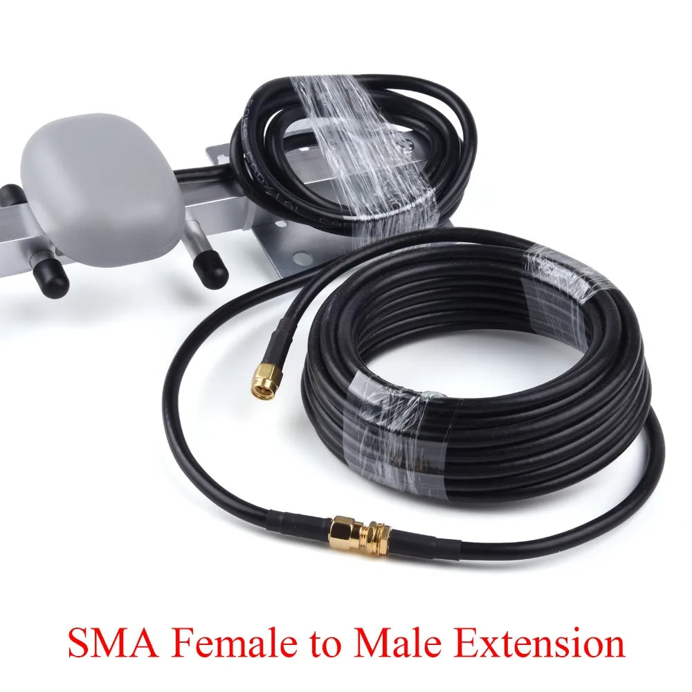 4G LTE 25dBi Antenna 791-2690MHz Outdoor Wireless Yagi Antenna SMA Male for Home/Office WiFi Network Device With Extension Wire