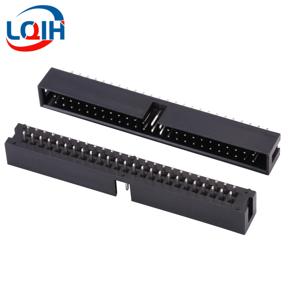 10PCS DC3 6P/8P/10P/14P/16P/20P/30P/34P/40P 2.54mm Socket Header Connector ISP Male Double-spaced Straight needle Curved needle