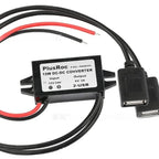 Waterproof 12V/24V to 5V Converter DC-DC Buck Module Power Adapter USB-A Female/C Type/Dual USB/Open Wire Connector
