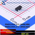 100PCS PMBS3906,215 W06 T06 PMBS3904,215 W04 T04 SOT-23 Bipolar Transistors - BJT TO-236AB PNP Transistors PMBS3906 PMBS3904