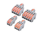 5pcs/lot Splitter Cable Push-in Lever Connection Terminal Block 1 In Multiple Out Combined Compact Quick Splice Wire Connector