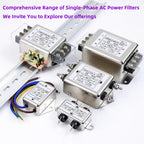 Single Phase AC Power EMI Filter CW4L2-10A-T/S CW4L2-20A-T/S for CO2 Laser Engraving Machine T/S Series 115V/250V 20A 50/60HZ