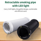 LUXIANZI 220V Tabletop Solder Iron Smoke Absorber With LED Light ESD Fume Extractor Filter Screen Smoking Instrument